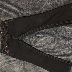 Miss Me dark (easy boot) jeans. Inseam: 33
